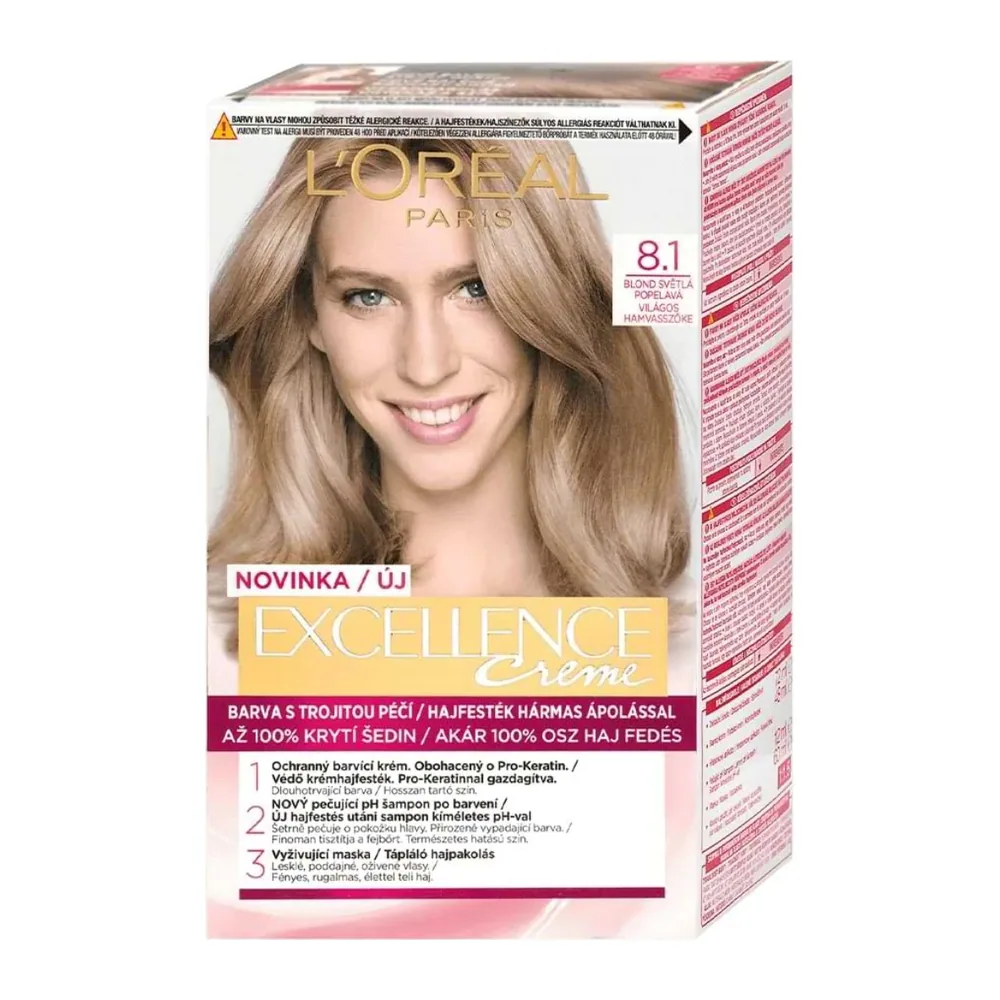 Excellence Coloration 8.1 Blond Clair Cendre