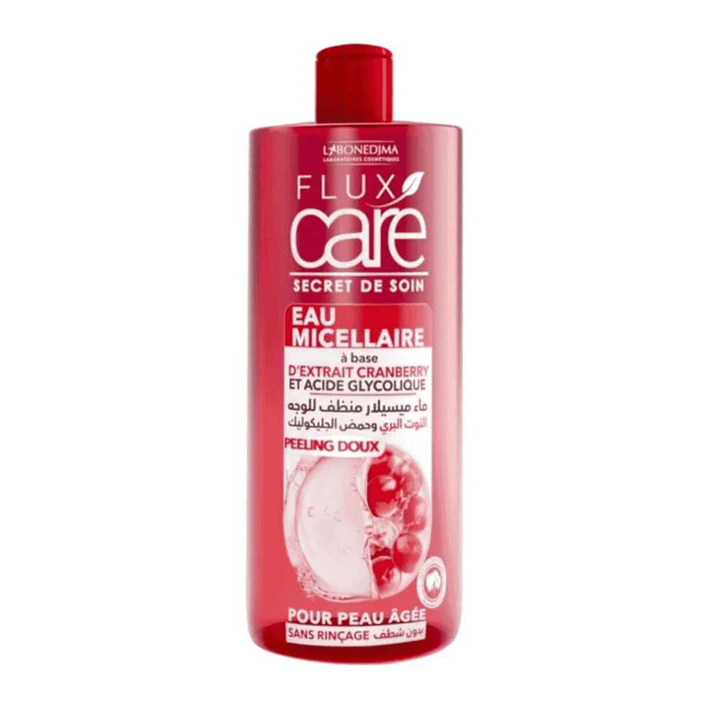 Flux Care Eau Micellaire D’Extrait De Cranberry & Acide Glycolique 295ml