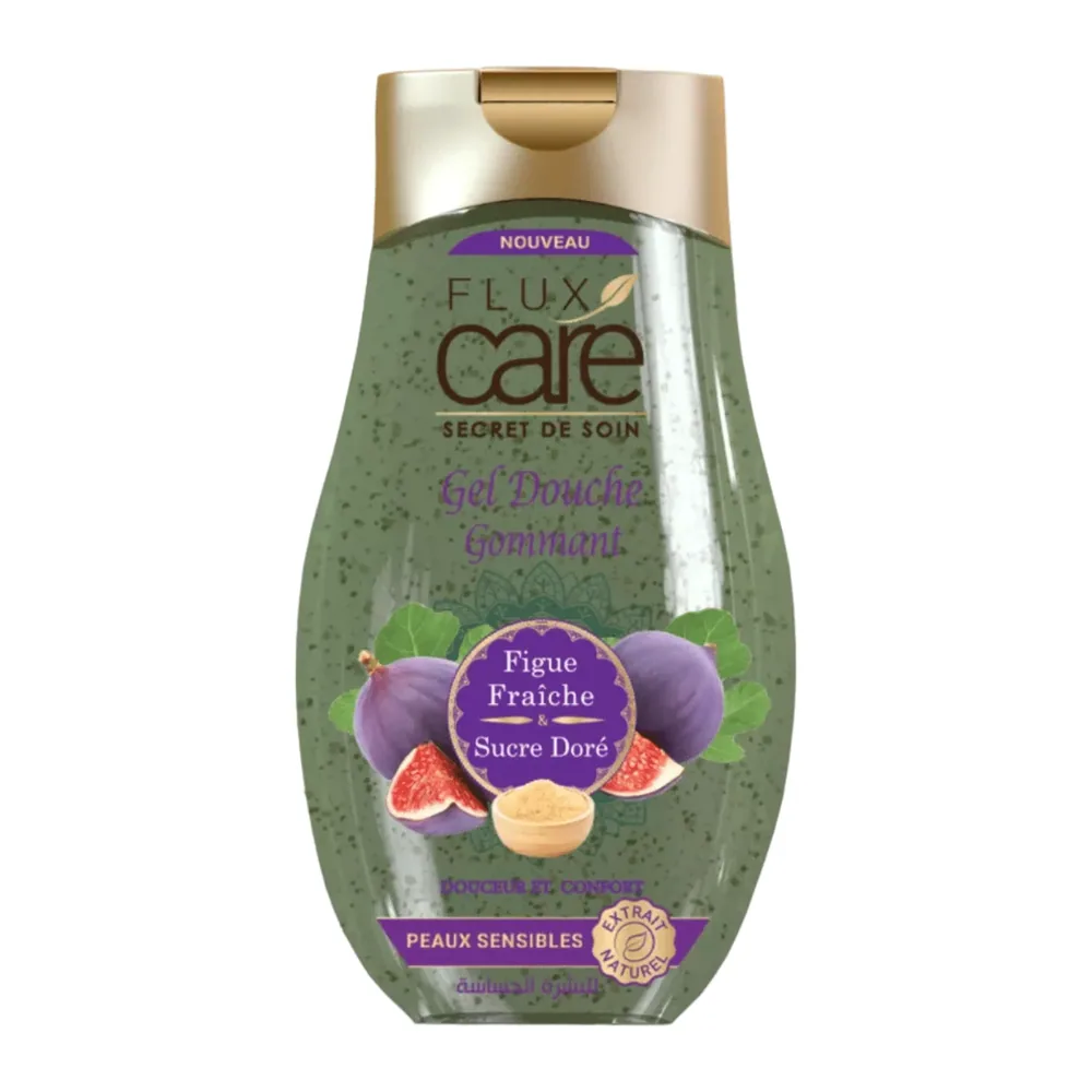 Flux Care Gel Douche Gommant Figue Fraiche Sucre Dore