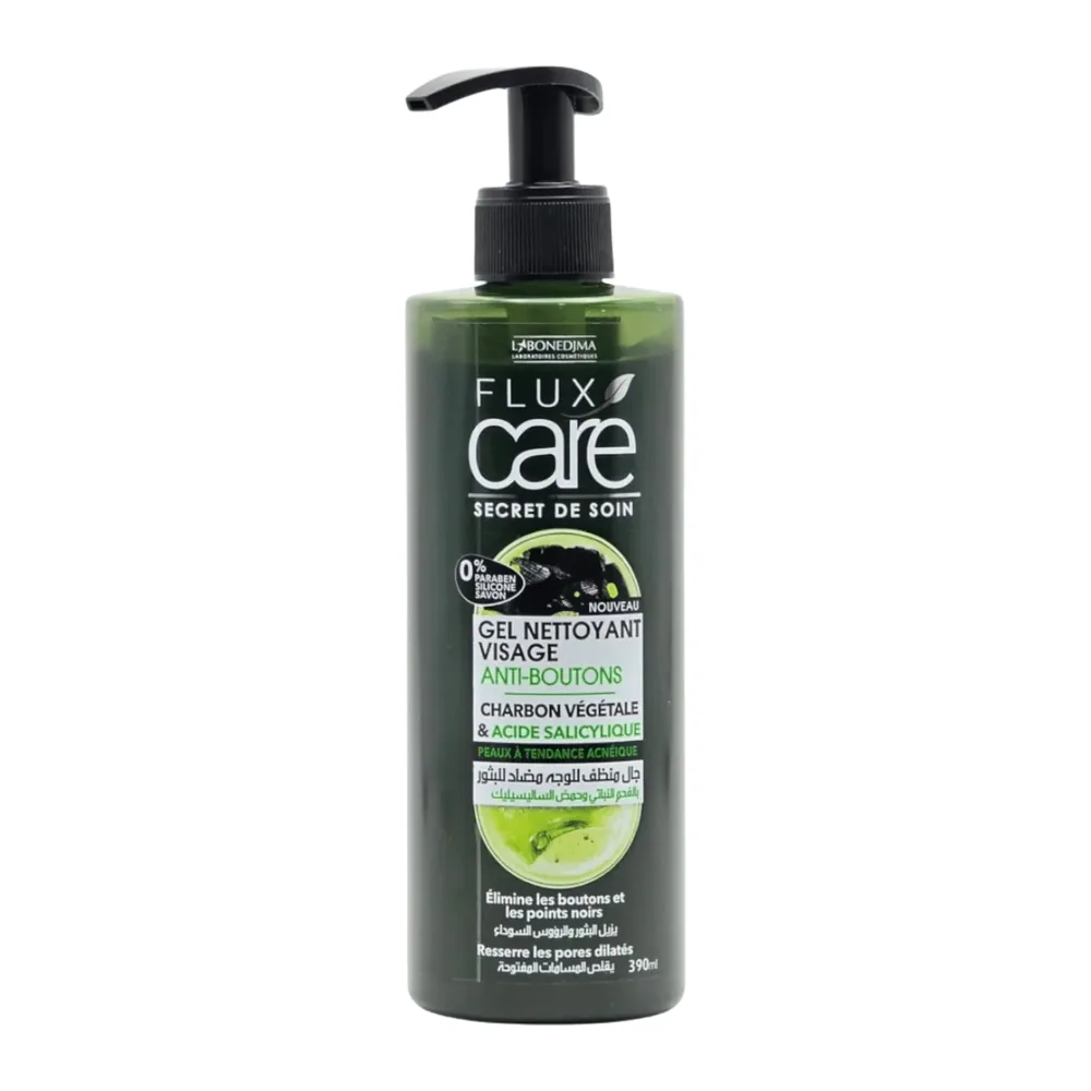 Flux Care Gel Nettoyant Visage Charbon Vigetale