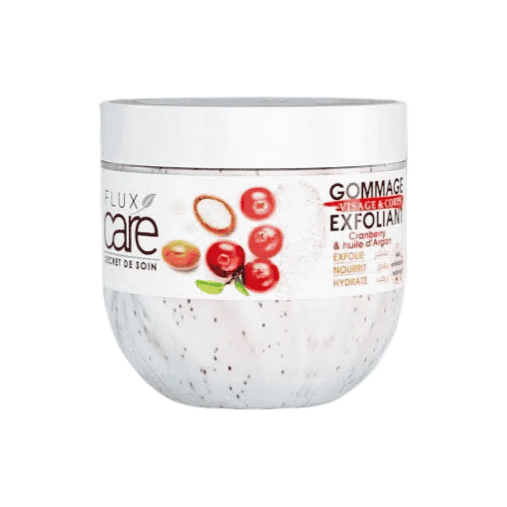 Flux Care Gommage Exfoliant Cranberry & Huile D’Argan 370ml