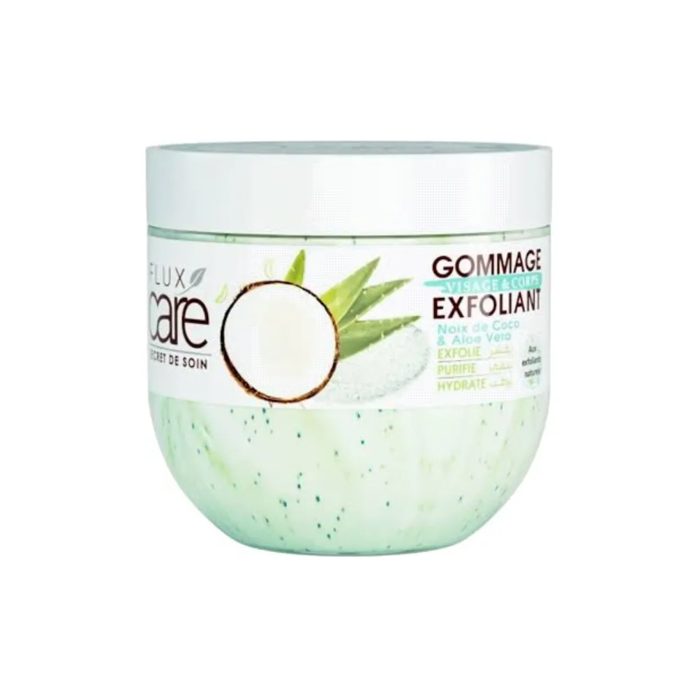 Flux Care Gommage Exfoliant Noix De Coco & Aloe Vera 370ml