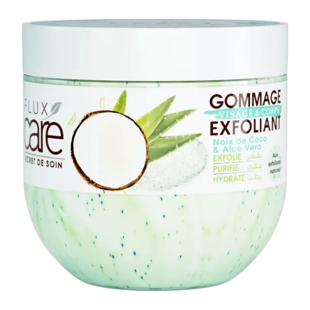 Flux Care Gommage Visage Et Corps Noix De Coco Et Aloe Vera