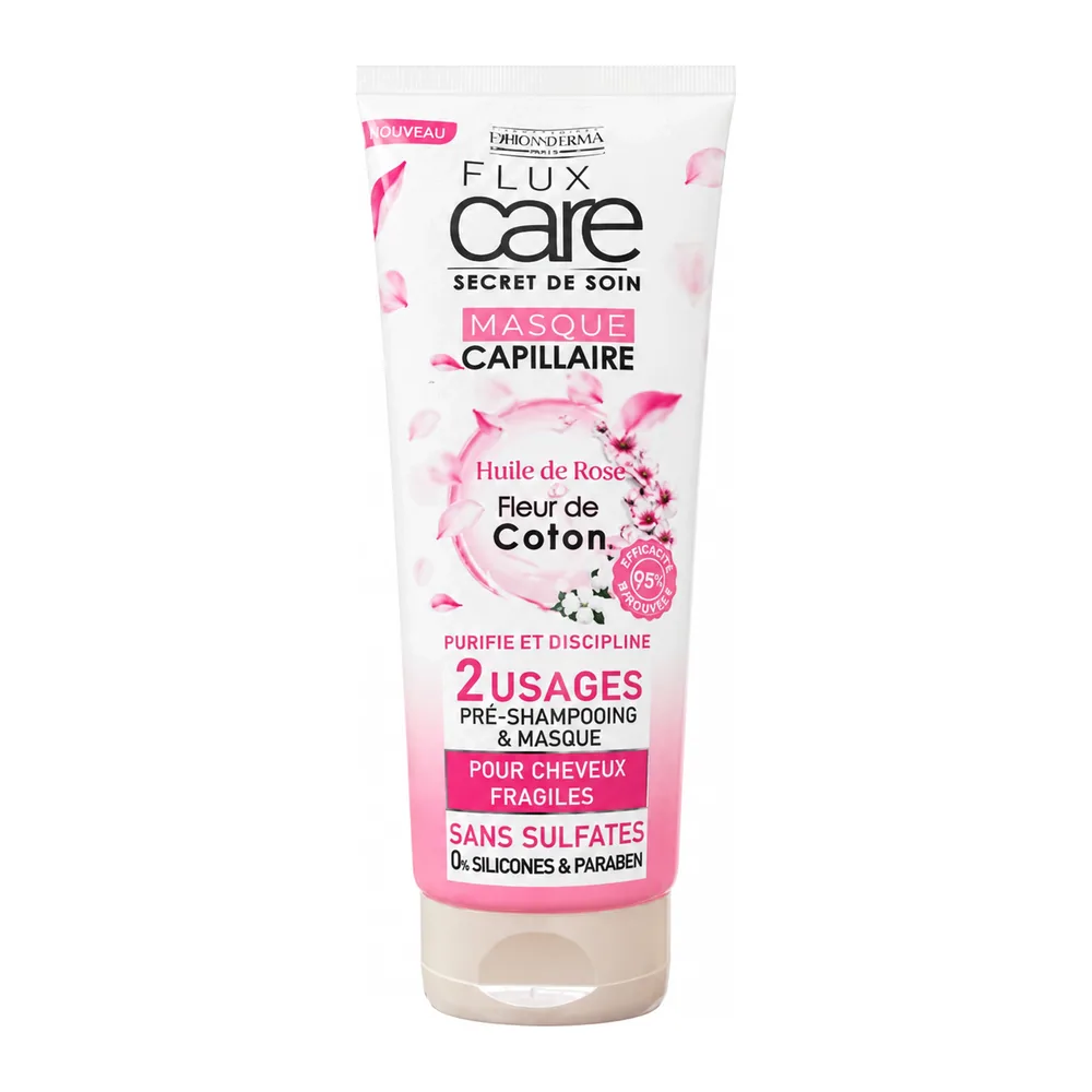 Flux Care Masque Capillaire Huile De Rose 2 Usages 200 Ml