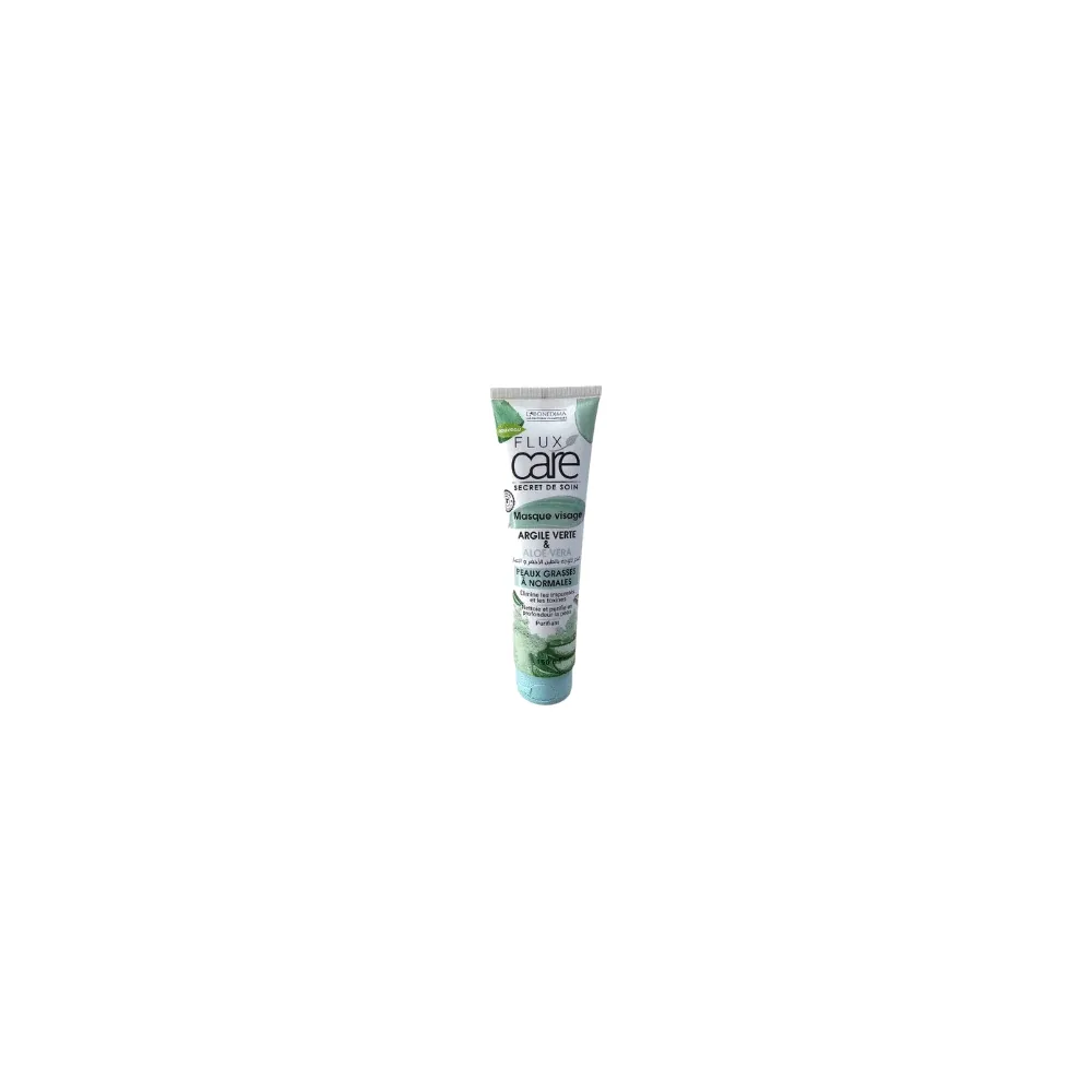 Flux Care Masque Visage Argile Verte Peaux Grasses