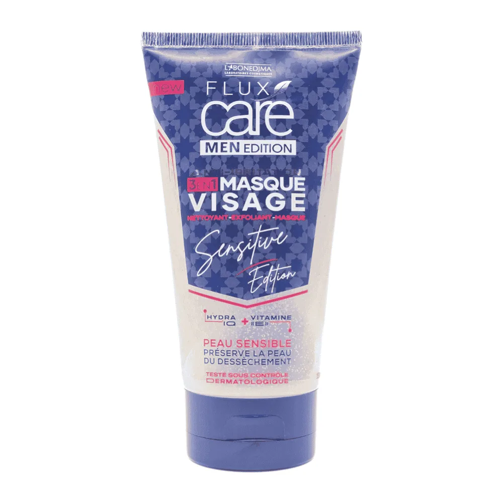 Flux Care Men 3en1 Masque Visage Sensitive Edition 150ml