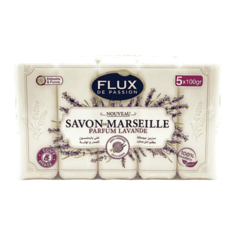 Flux Care Savon De Marseille Parfum Lavande 5pcs