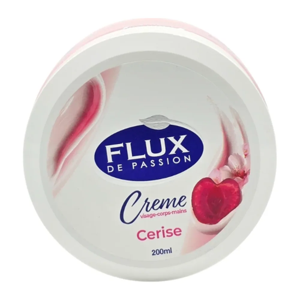 Flux De Passion Creme Visage Corps Main 200Ml Cerise
