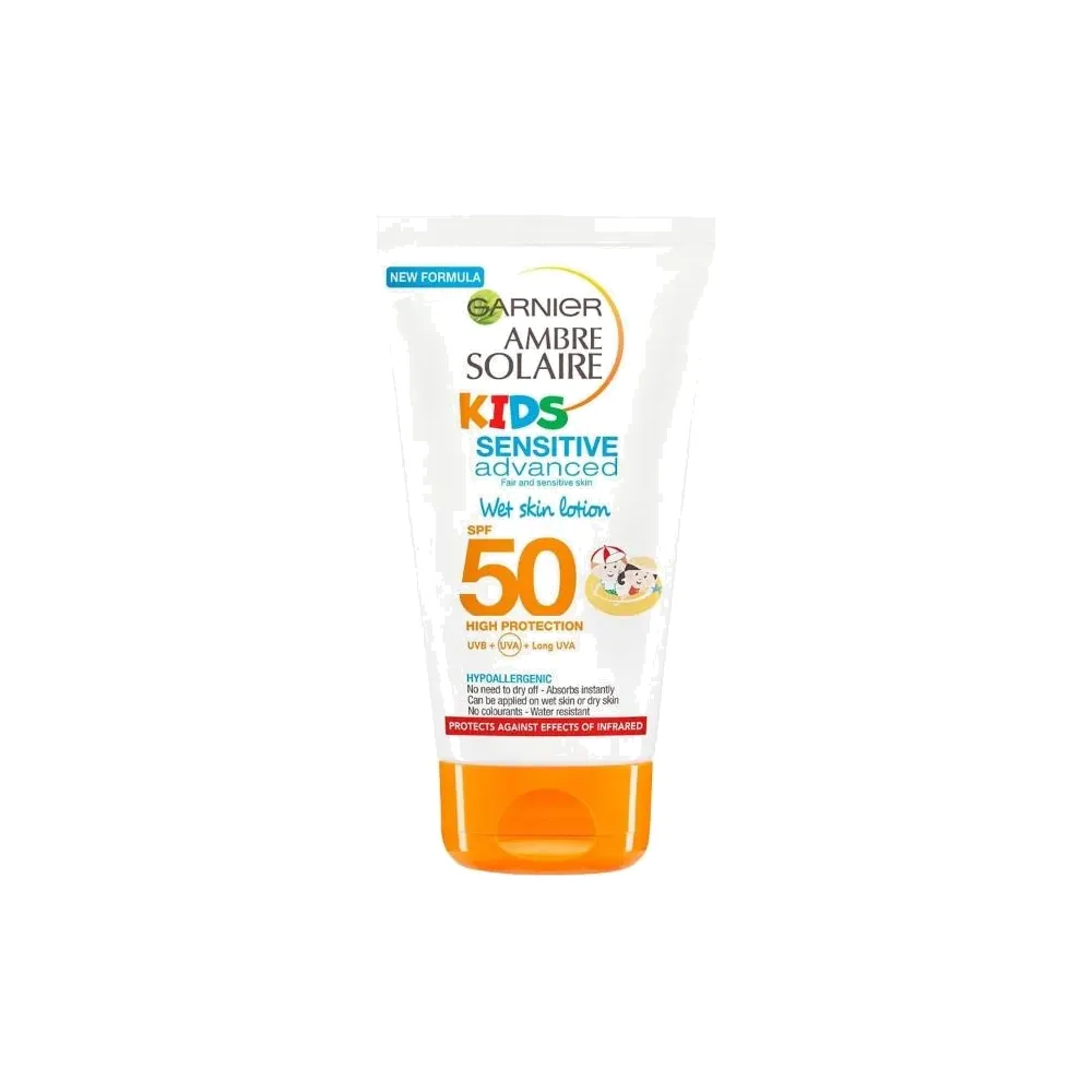GARNIER AMBRE SOLAIRE KIDS SENSITIVE Crème Solaire SPF50+ 150ml