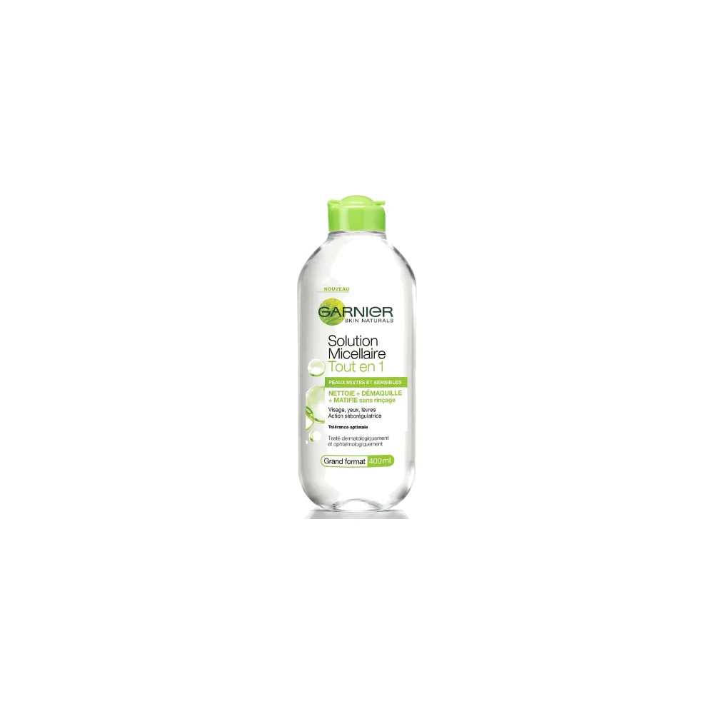 Garnier Skin Active Solution Micellaire Tout En 1 Peaux Mixtes Et Sensibles 400ml