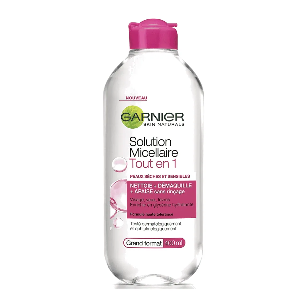 Garnier Skin Active Solution Micellaire Tout En 1 Peaux Seches Et Sensibles 400ml