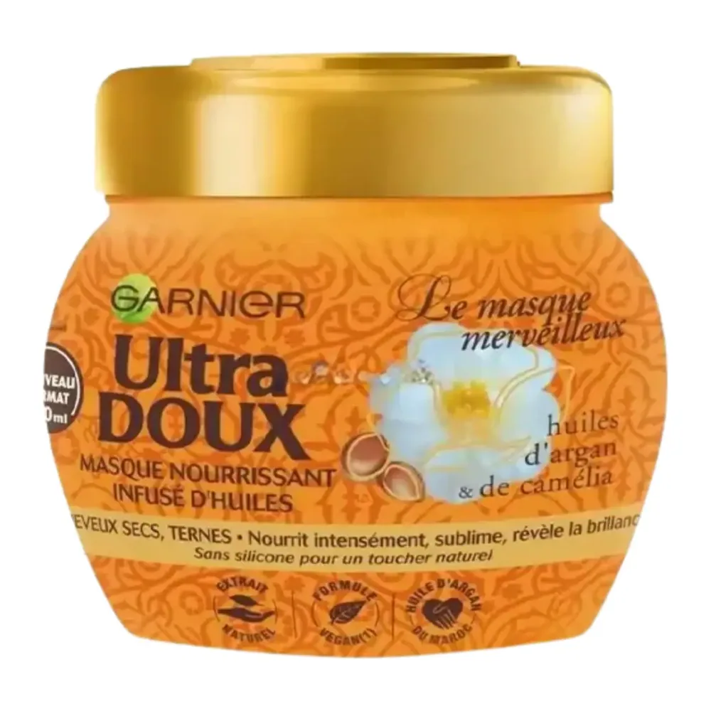 Garnier Ultra Doux Masque Huile Merveilleuses Argan Et Camelia 320Ml