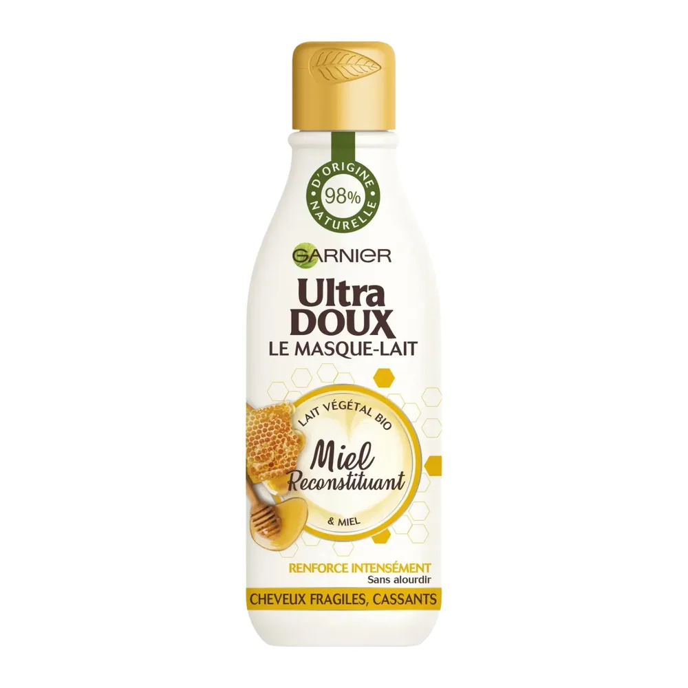 Garnier Ultra Doux Le Masque-Lait 250Ml Miel Reconstituant Cheveux Fragiles Cassants
