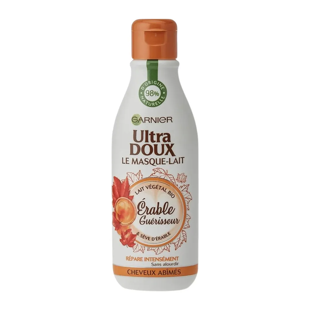 Garnier Ultra Doux Le Masque-Lait 250Ml Lait Vegetal Bio Erable Guerisseur Cheveux Abimes
