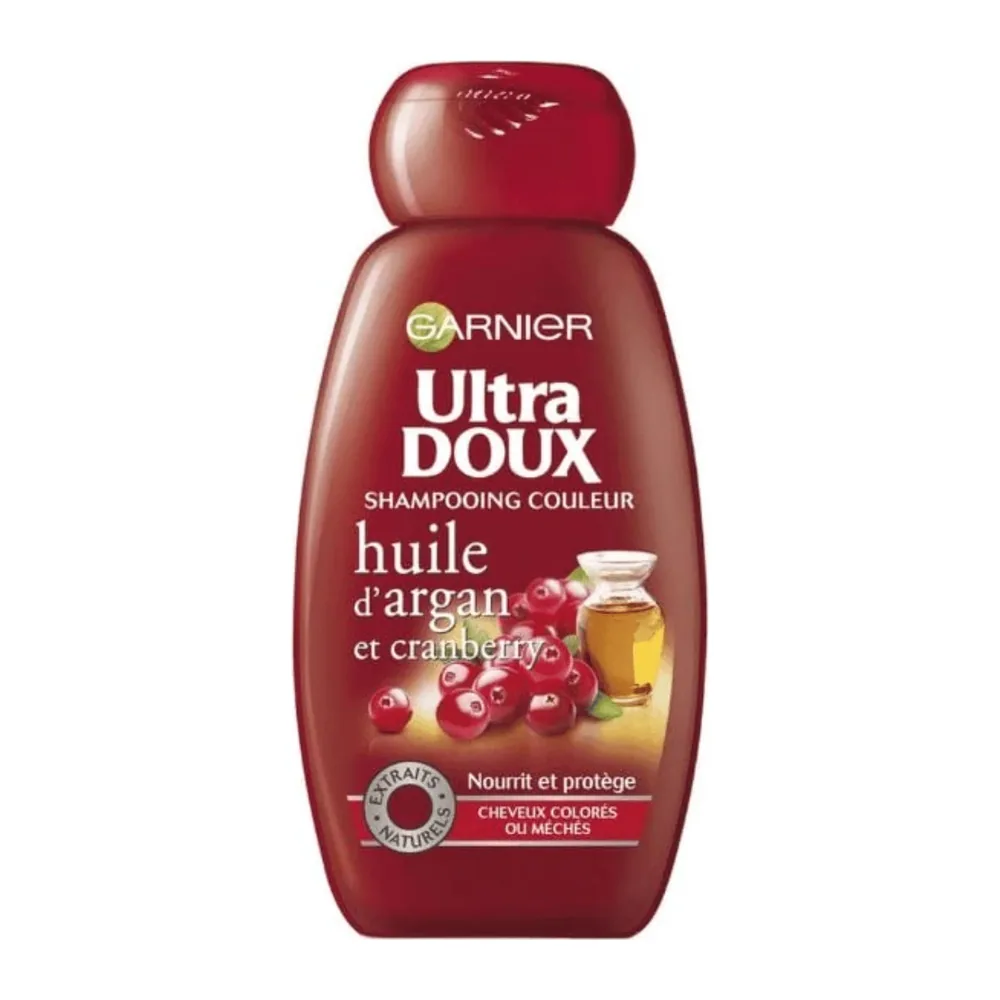 Garnier Ultra Doux Shampooing Couleur A Huile D’Argan Et Cranberry 400Ml