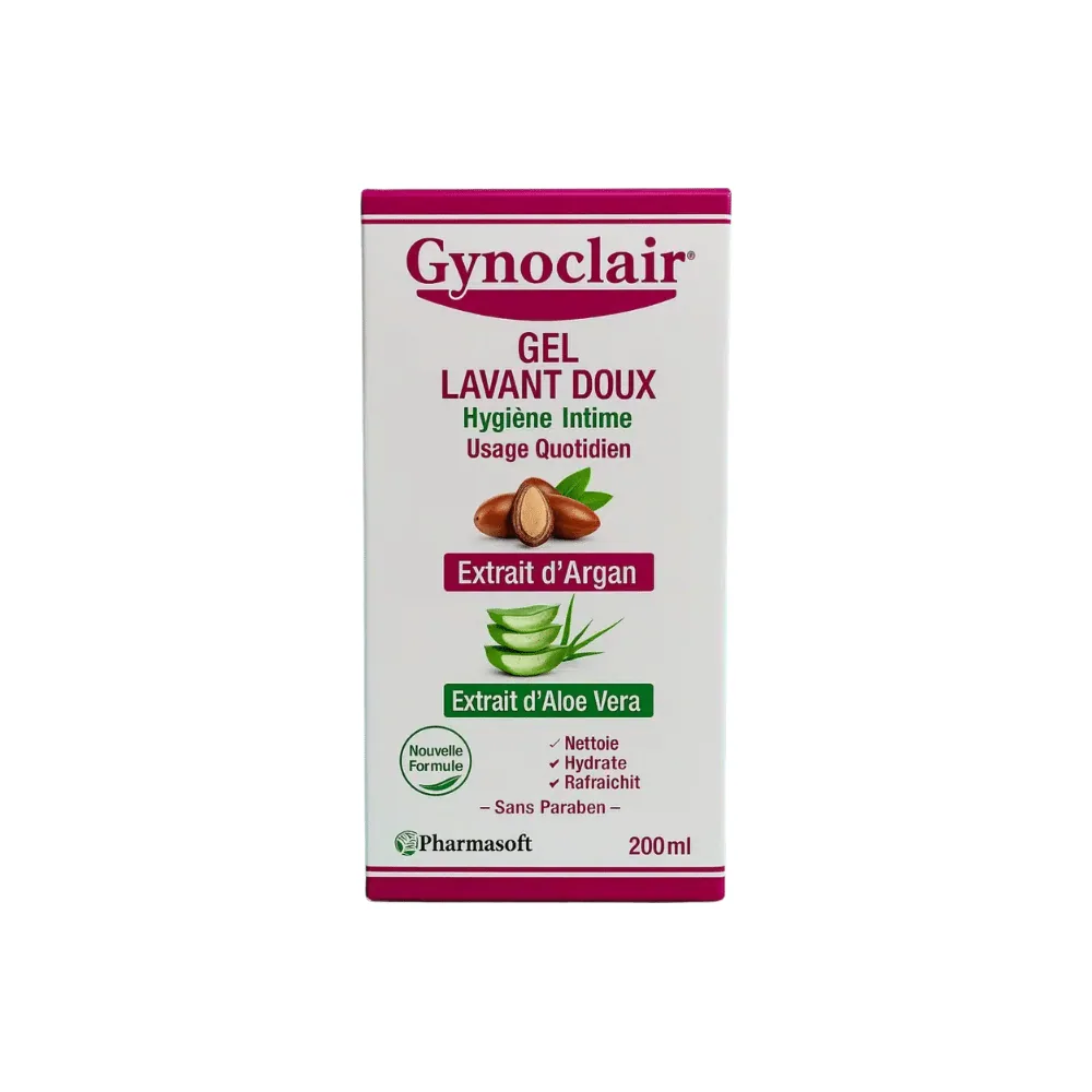 Gel Lavant Doux Gynoclair – Extrait d’Argan & Aloe Vera (200 ml)