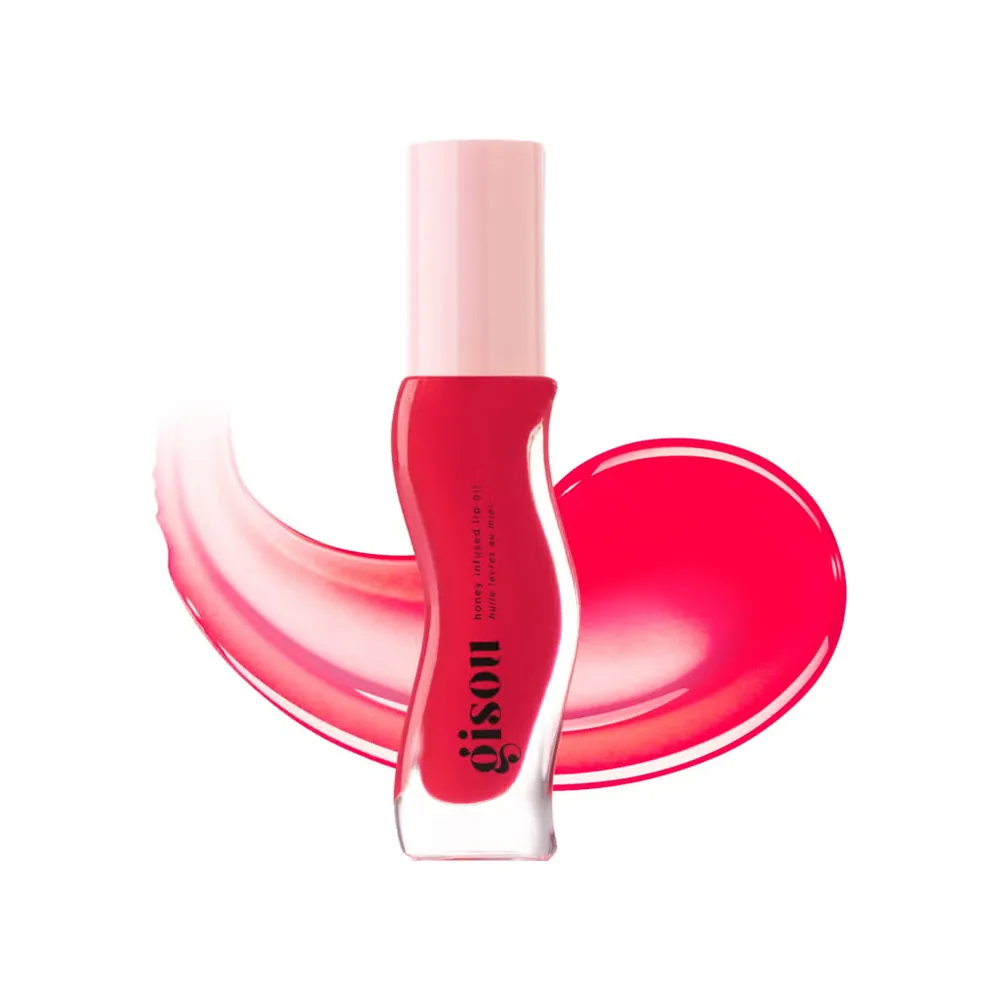 Gisou Huile à lèvres infusée au miel Gisou – Sorbet à la fraise 8 ml