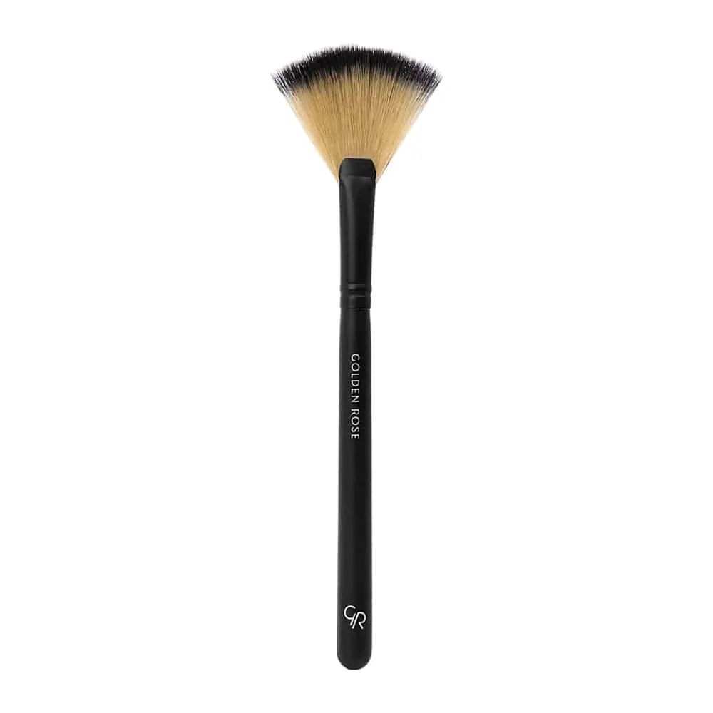 Golden Rose Fan Brush