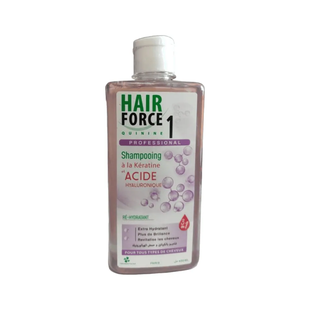 Hair Force Shampoing À la Keratine et Acide Hyaluronique 400ml