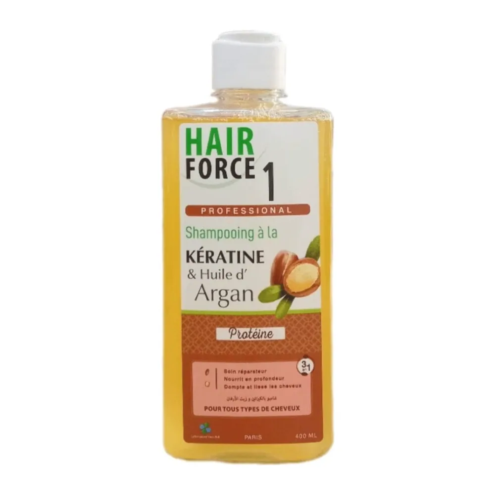 Hair Force Shampoing Keratine Et Huile D’Argan