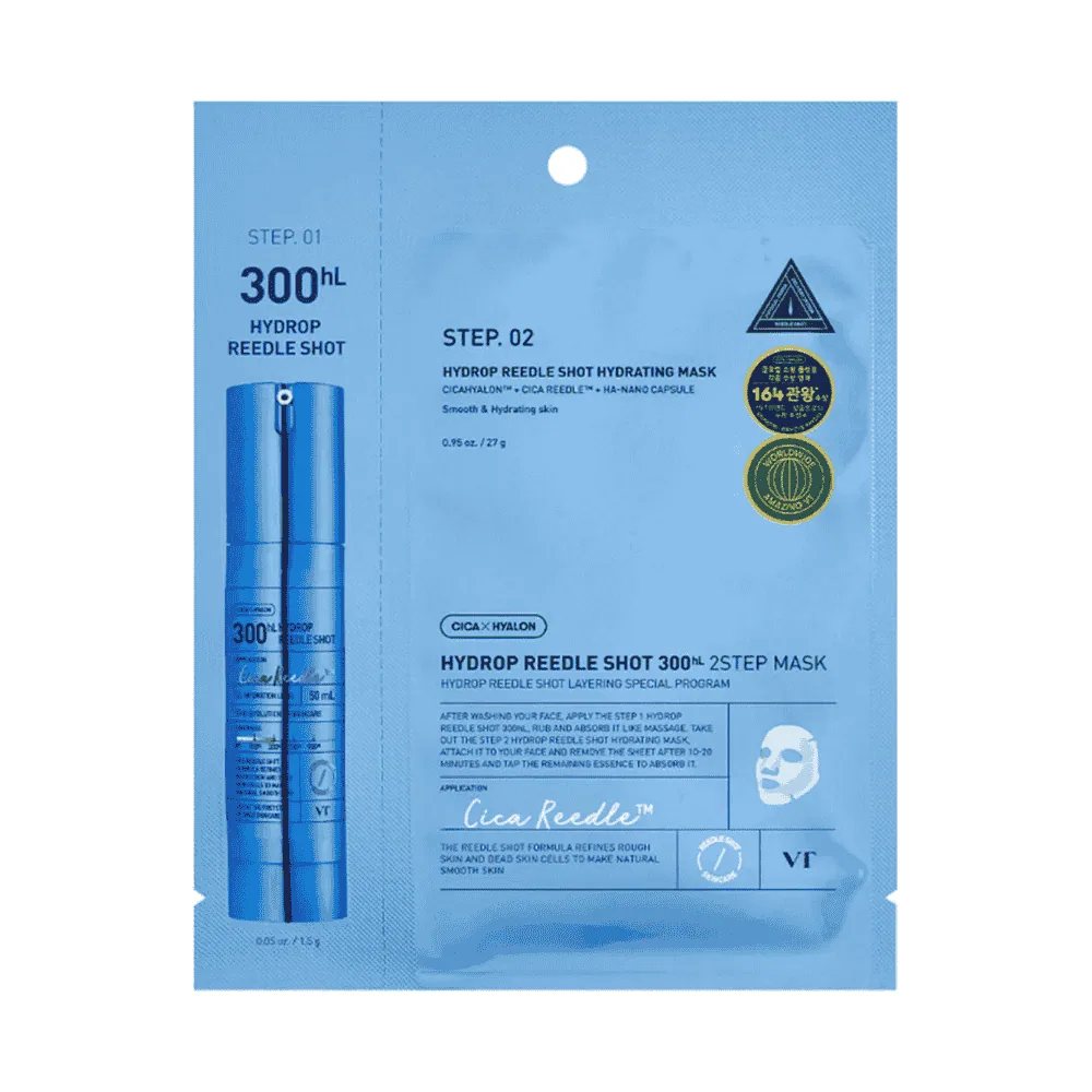 Hydrop Reedle Shot 300hl 2 Step Mask Cica*hyalon 27g