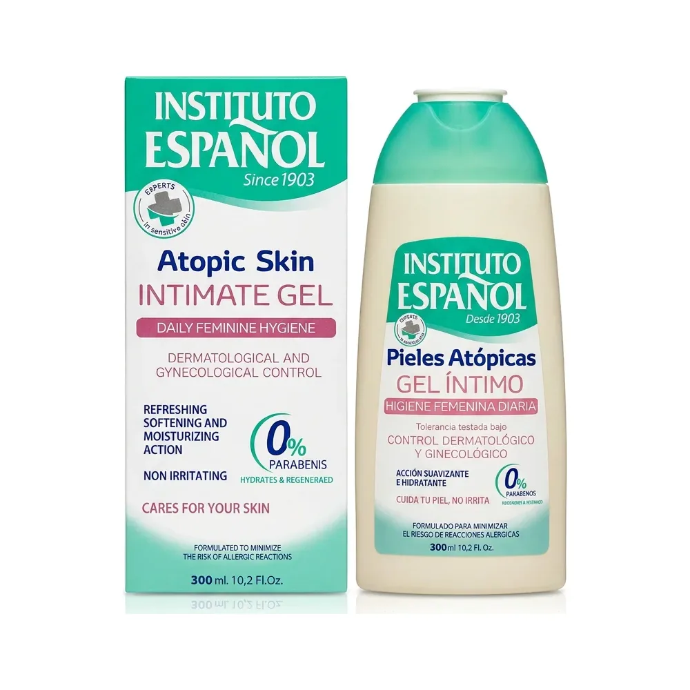 INSTITUTO ESPANOL – Atopic Skin Intimate Gel – Hygiène féminine quotidienne et hydratation – 300ml