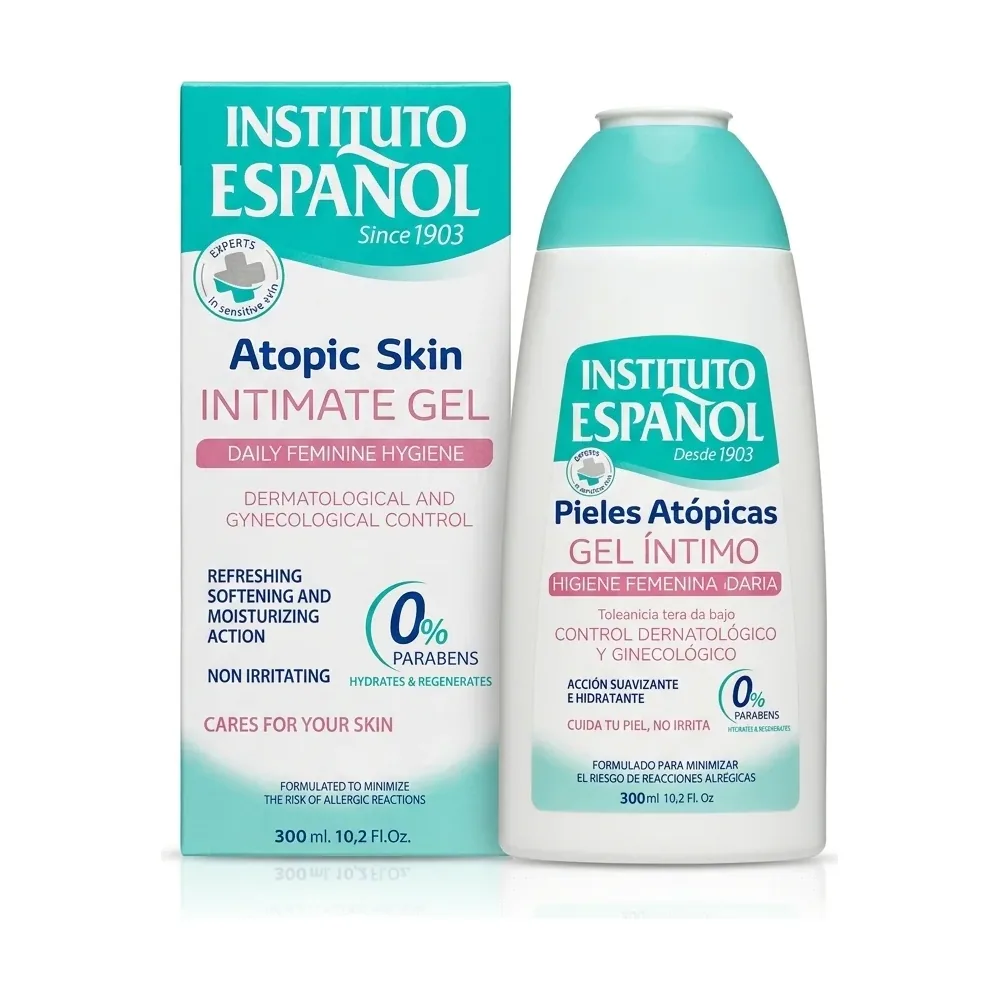 INSTITUTO ESPAÑOL – Atopic Skin Intimate Gel – Hygiène intime quotidienne et contrôle dermatologique et gynécologique – 300 ml