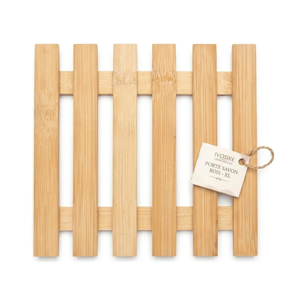 Ivoire – Porte Savon en Bois XL – Séchage et Conservation Optimisés