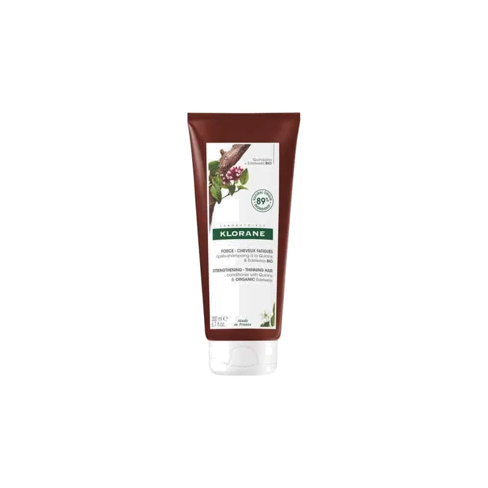 Klorane – Force – Cheveux Fatigués & Chute Après-Shampoing à la Quinine et Edelweiss Bio 200 ml
