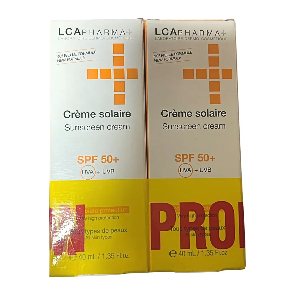Lca Pharma+ Creme Solaire Spf 50+ Tout Type De Peux 1+1
