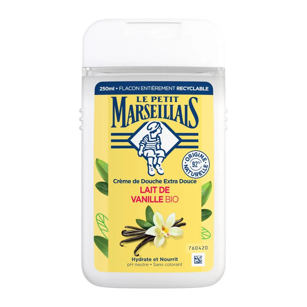 LE PETIT MARSEILLAIS Crème de Douche Extra Douce Lait De Vanille BIO 250ml