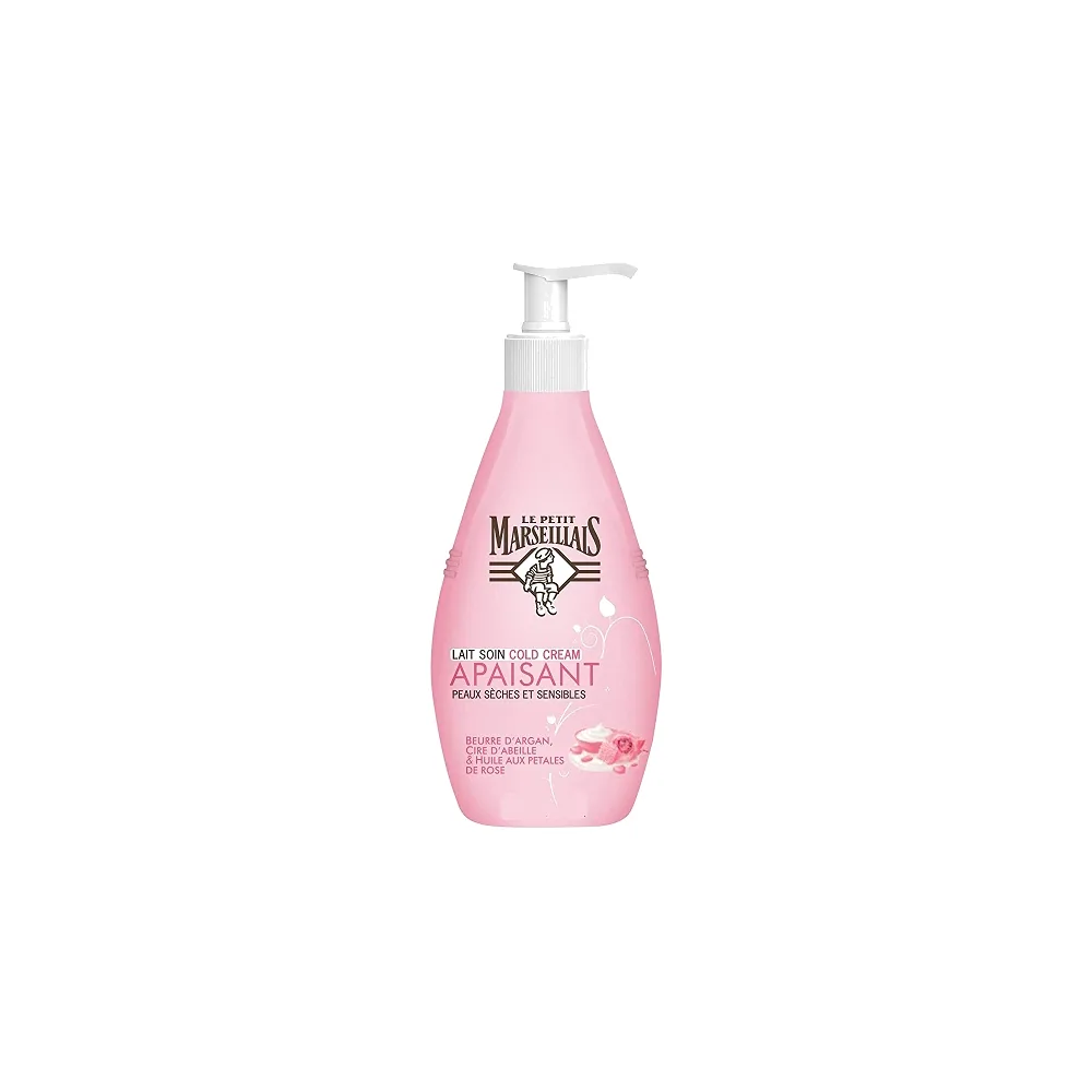LE PETIT MARSEILLAIS Lait Corps Hydratant Apaisant au Beurre d’Argan Cire d’Abeille et Huile aux Pétales de Rose 250ml