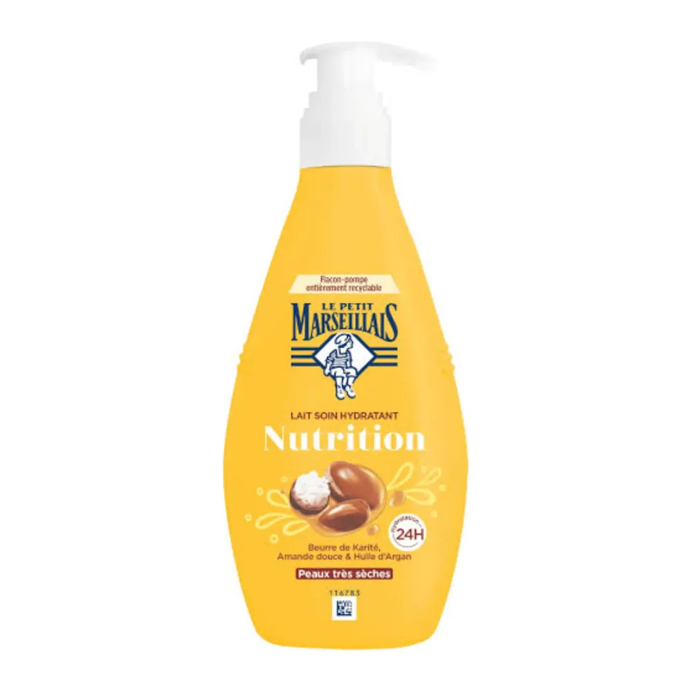 Le Petit Marseillais Lait Soin Hydratant 400Ml Nutrition Beurre De Karite Peaux Tres Seches