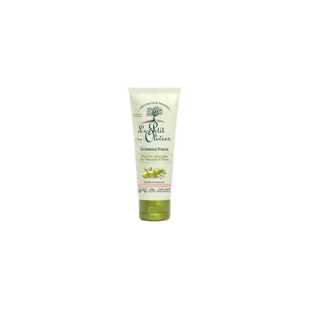 Le Petit Olivier Gommage Visage Poudre Naturelle De Noyaux D’Oliove 75ml