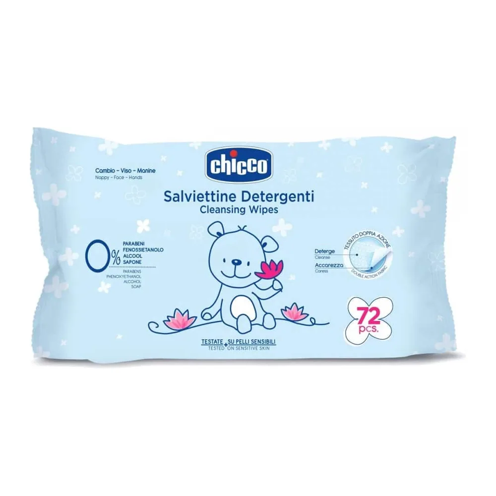 Lingettes nettoyantes pour bébé Chicco 72 pièces CHICCO Lingettes nettoyantes pour bébé 72pcs