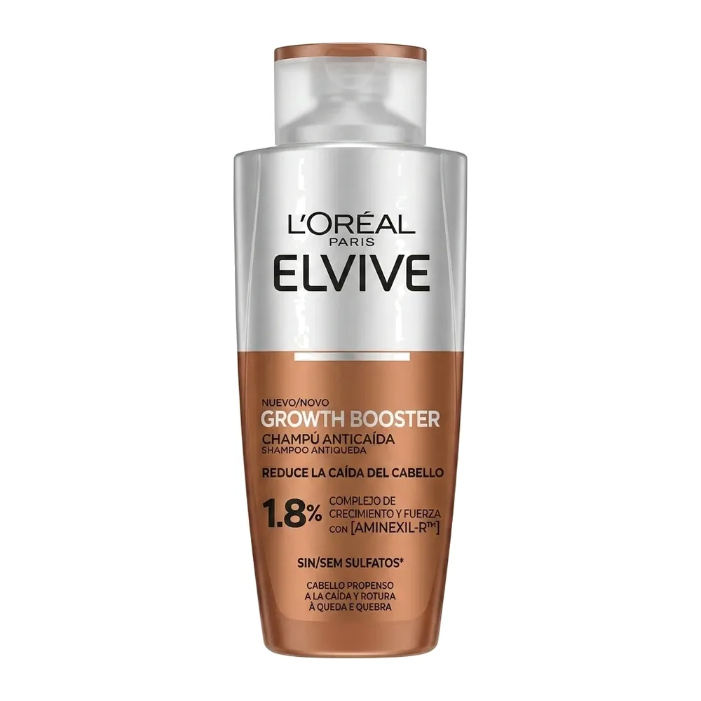 L’Oréal Paris – Elvive Growth Booster Champú Anticaída – Réduit la chute des cheveux