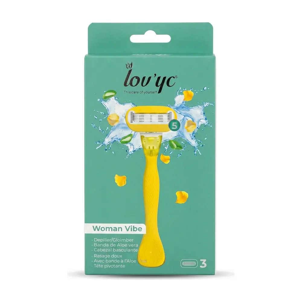 Lov’yc – Woman Vibe – Rasage doux et précis – 3 lames