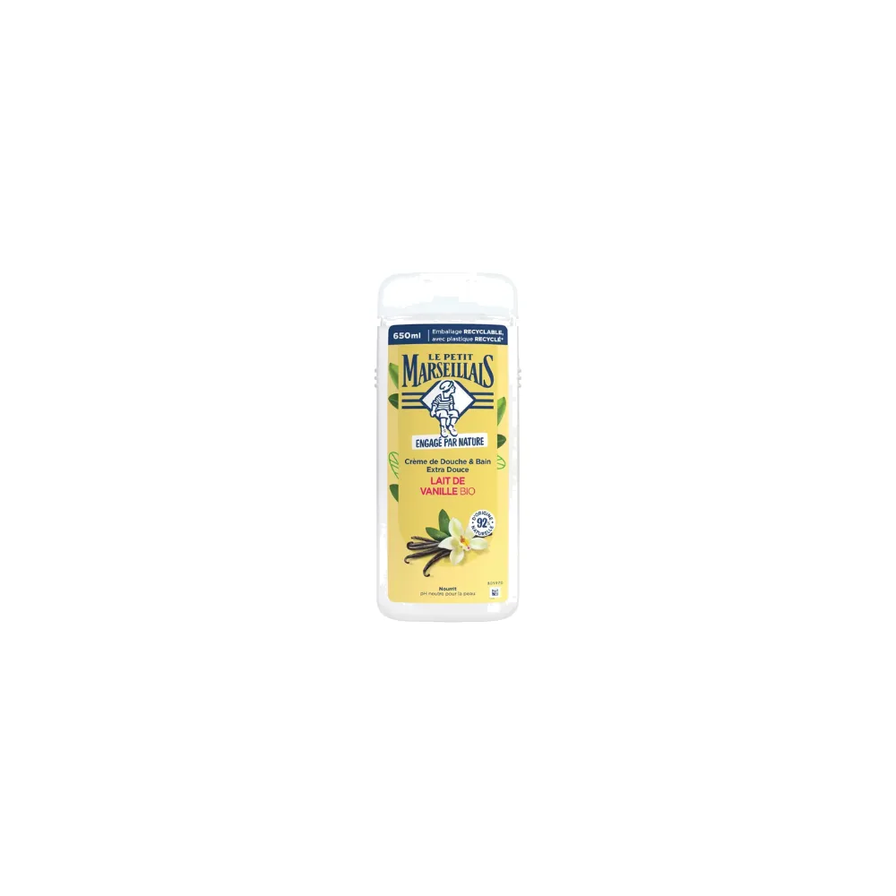 Lpm Creme De Douche Extra Douce Lait De Vanille Bio 650 Ml