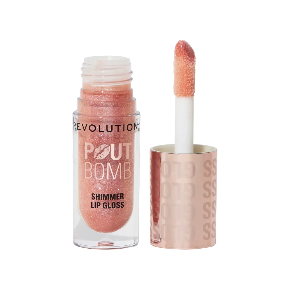 Revolution Glimmer Nude Pout Bomb Gloss 4.5ml