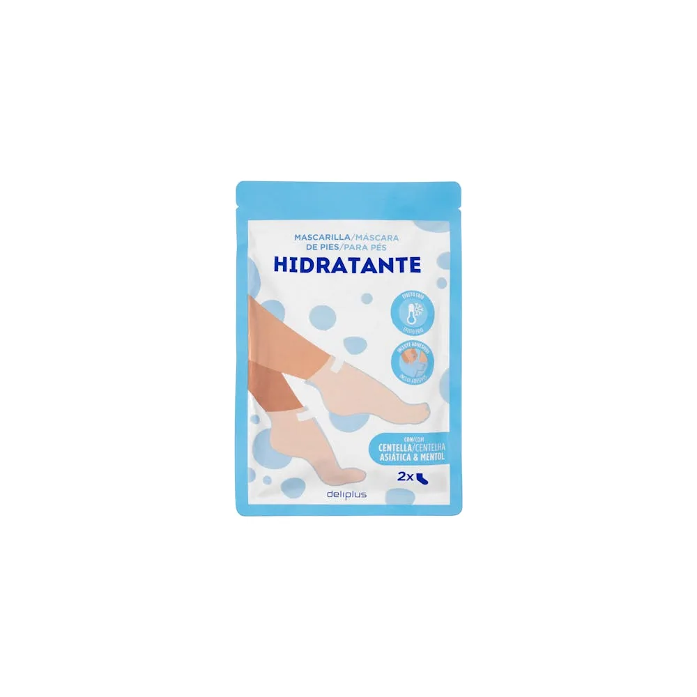 Masque hydratant pour les pieds Deliplus à la centella asiatica et au menthol