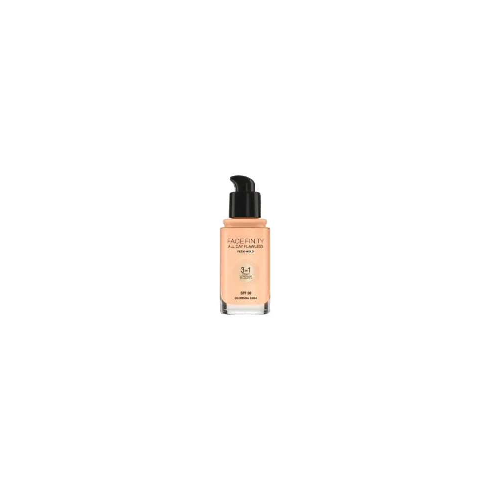 Max Factor X Face Finity 3En1 Primer Concelear Foundation 33 Crystal Beige