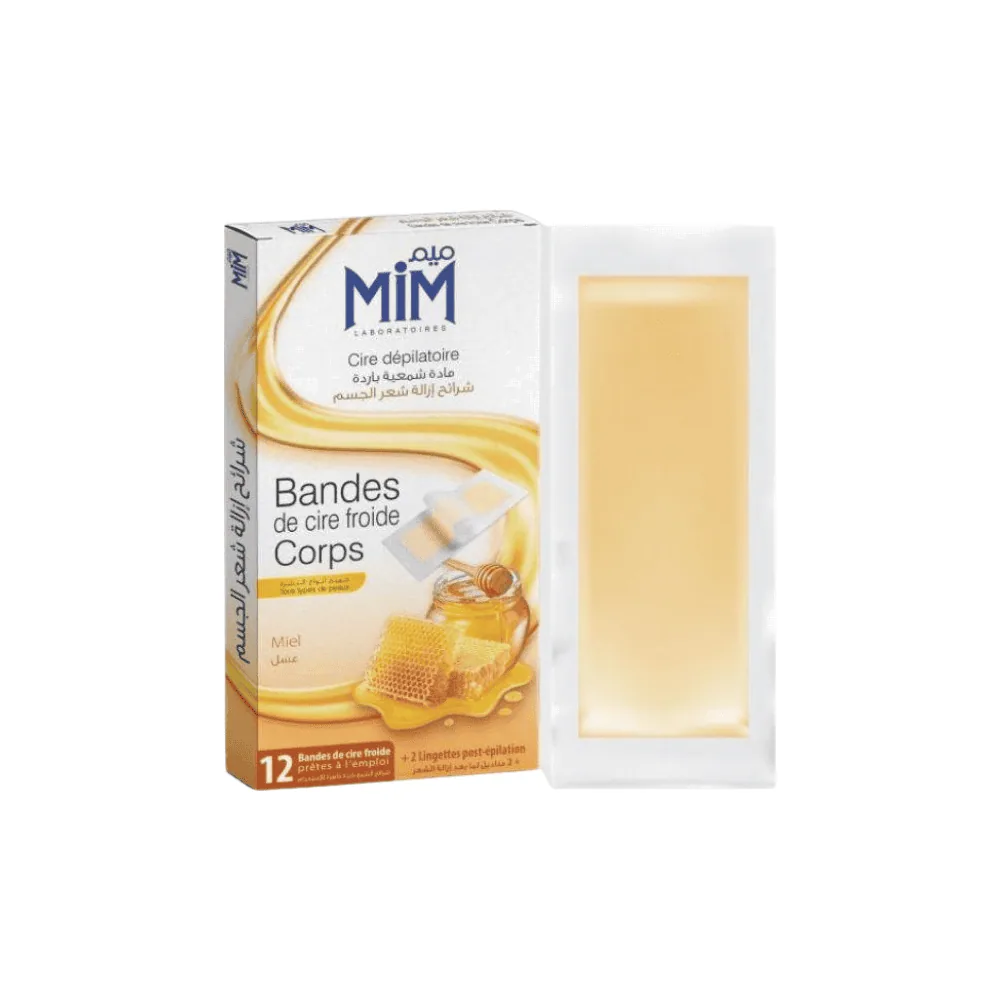 Mim Bandes De Cire Froide Corps Miel 12 Pcs