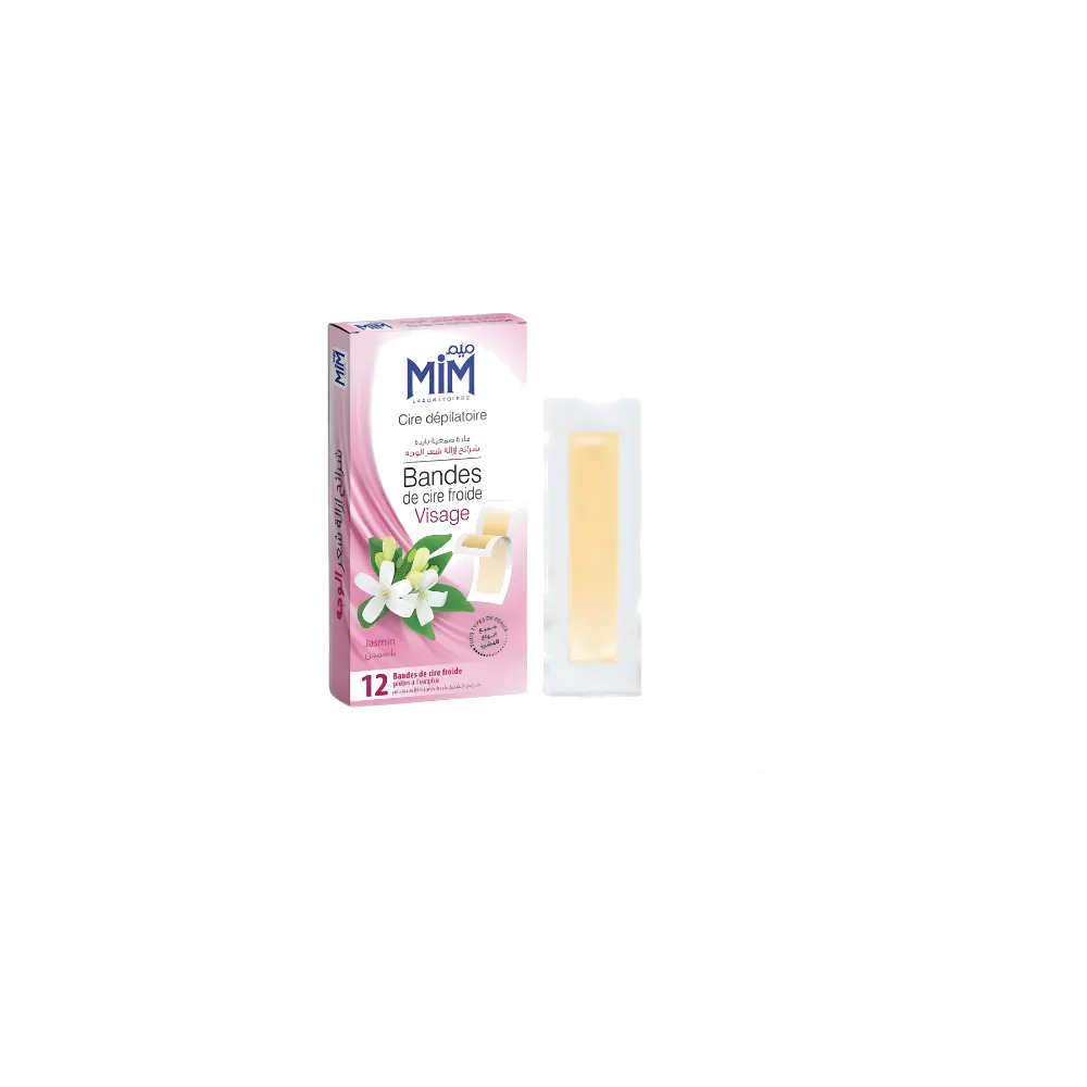 Mim Bandes de Cire Froide Visage Jasmin 12Pcs