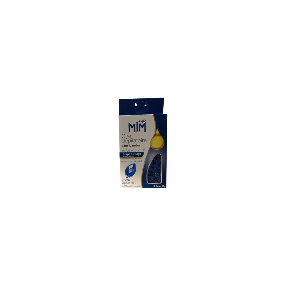 Mim Crystal Océan Bleu Cire Dépilatoire Sans Bandes 80g