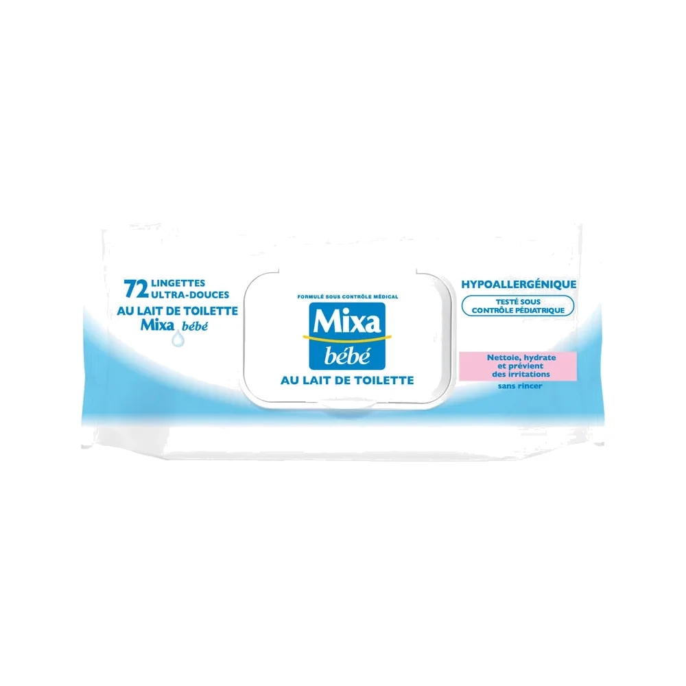 Mixa Bébé Lingettes au Lait de Toilette