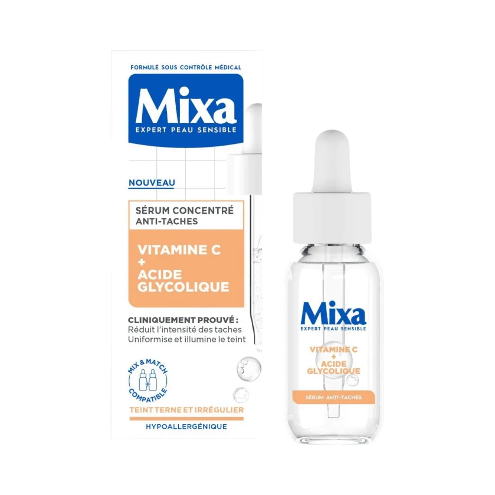 Mixa Sérum Concentré Anti Taches Vitamine C + Acide Glycolique 30ml