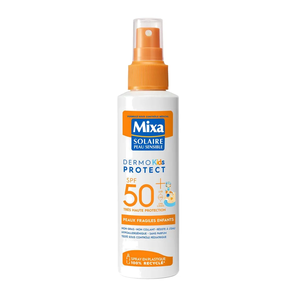 Mixa Solaire DERMO KIDS Spray Peaux Fragiles Enfants SPF50+ 150ml