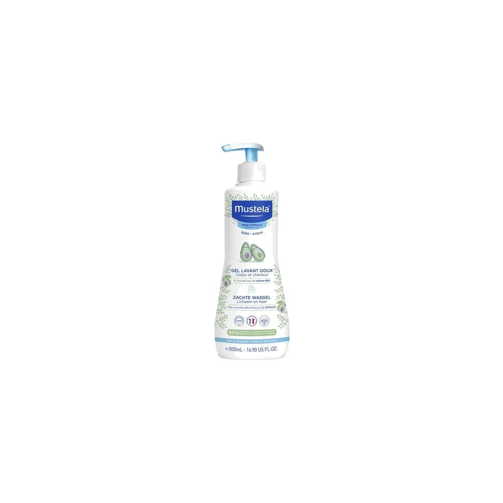 Mustela Gel Lavant Doux Bébé à l’avocat BIO 500ml