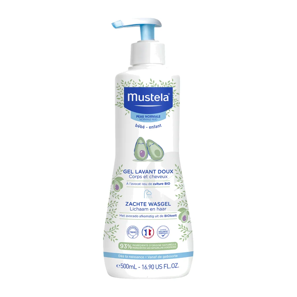 Mustela Gel Lavant Doux Corps Et Cheveux A L’Avocat Issu De Culture Bio 500Ml