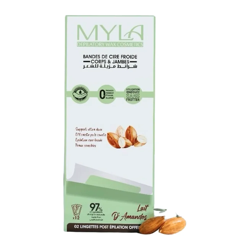 Myla Bande De Cire Corps Et Jambe Lait D’Amandes